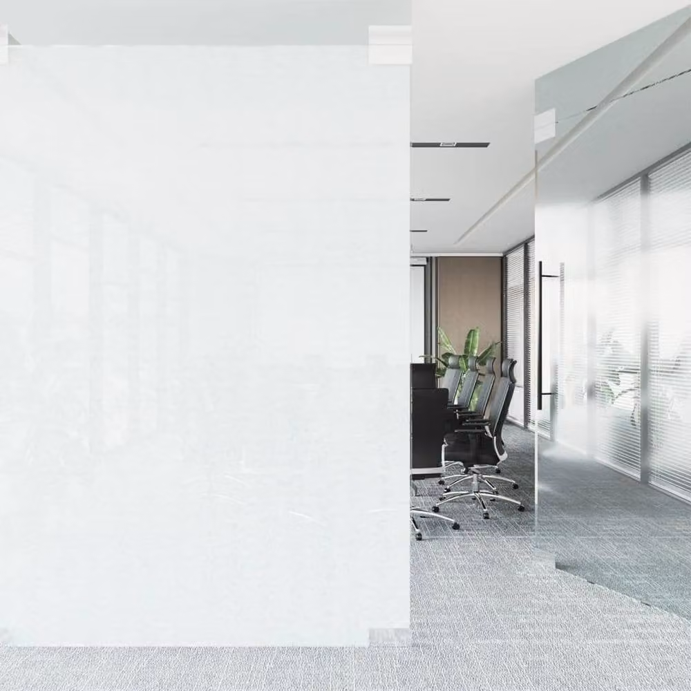 Berkfield Home Frosted Transparent Window Film, Black PVC, W: 45 cm, L: 1000 cm