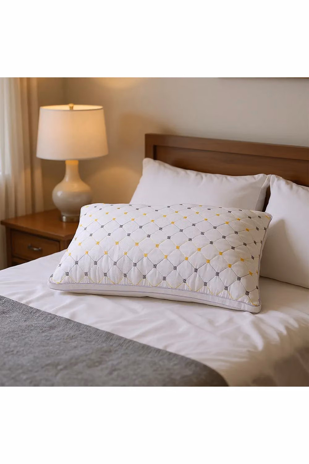 Living and Home Height Adjustable Microfibre and Polyester Pillow Insert in White – 4