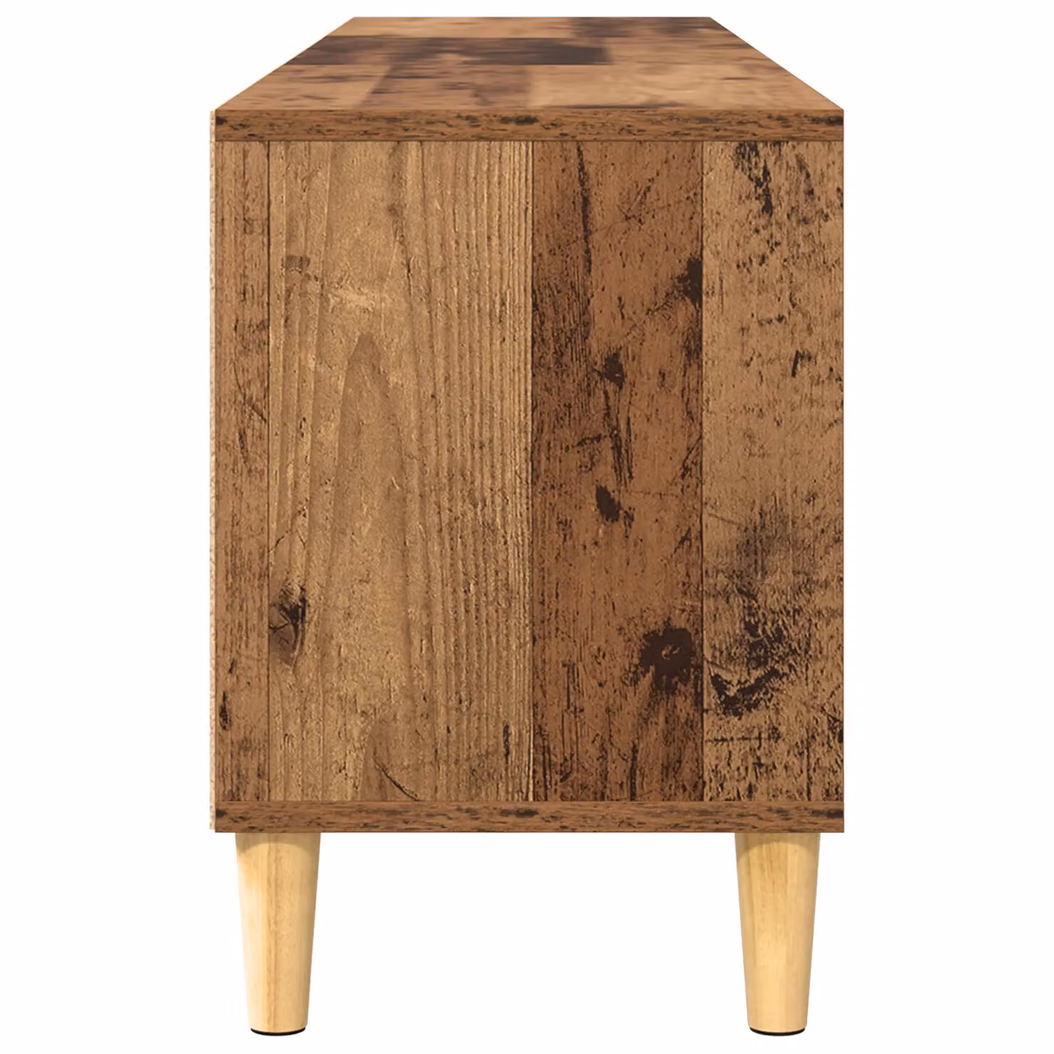 Berkfield Home Rustic TV Cabinet with Drawer in Old Wood and Brown MDF – 3