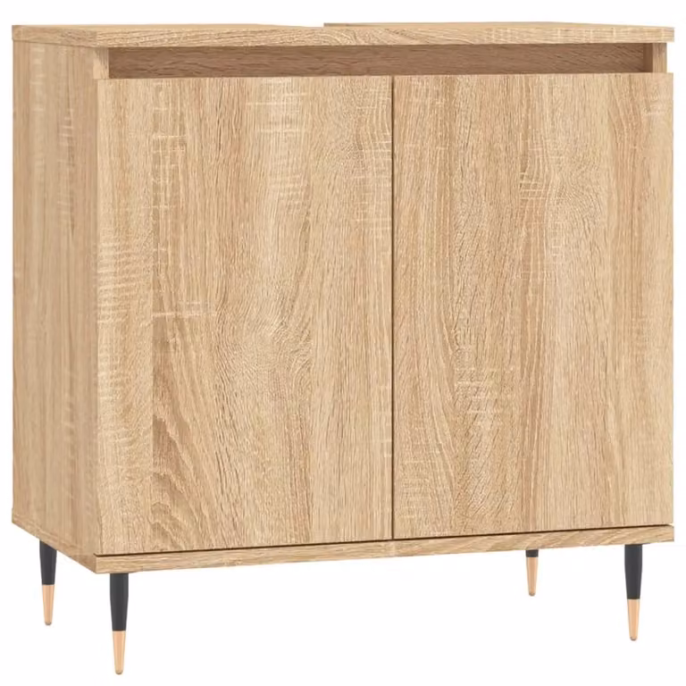 Berkfield Home Sonoma Oak Bathroom Cabinet, Brown, W/D/H: 58 x 33 x 60 cm