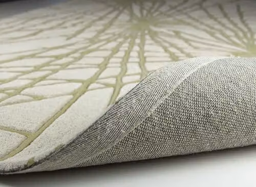 Esselle Home Aura Starburst Modern Wool Rug in Natural and Sage Green, W: 200 cm, D: 290 cm – 3