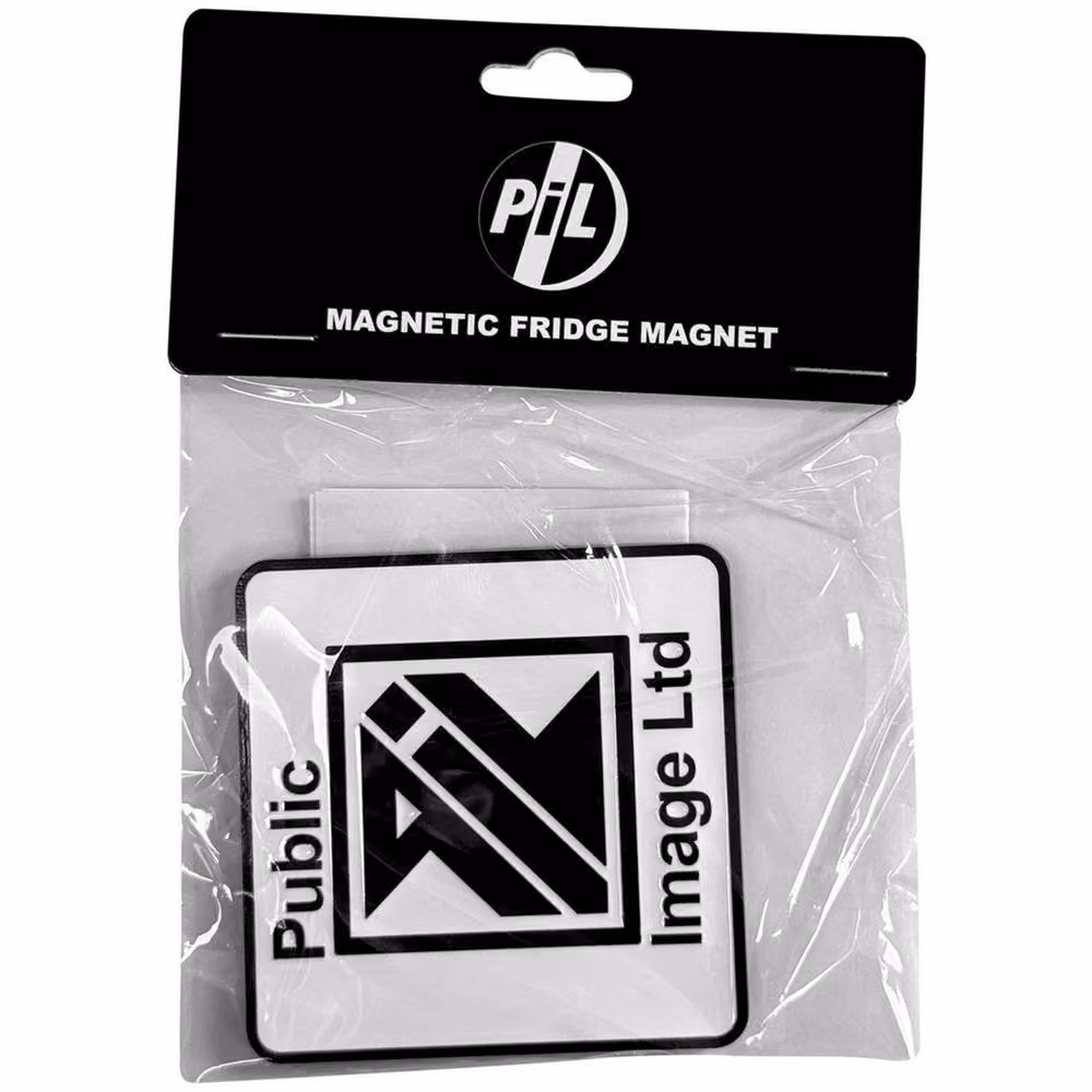 PIL (Public Image Ltd) Square Fridge Magnet in Black and White – 2