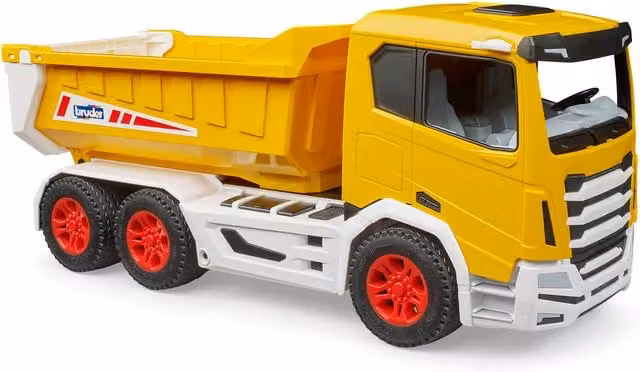Bruder ROADMAX Tipper Truck Detailed Vehicle and Playset Model, Yellow, 1:16 Scale