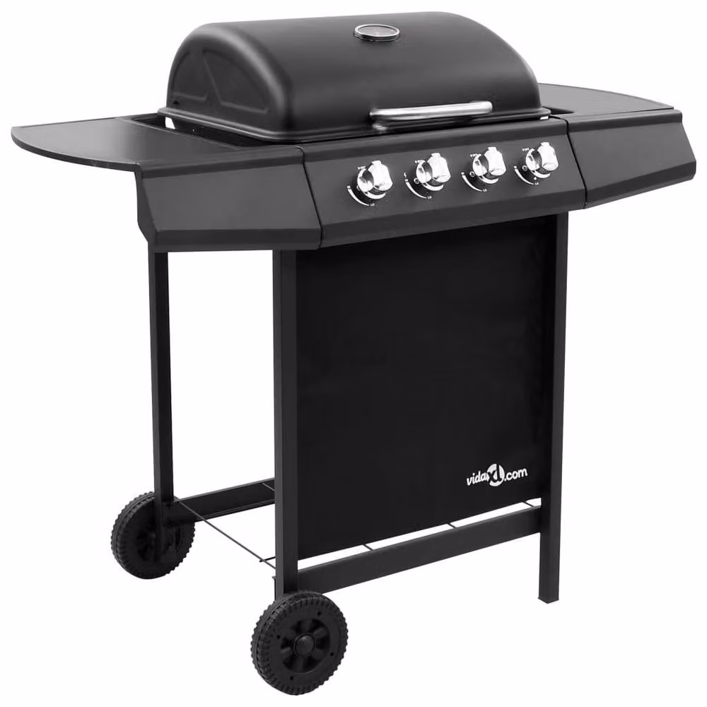 Berkfield Home 4 Burner Gas BBQ Grill with Thermometer and Wheels, Black – 2