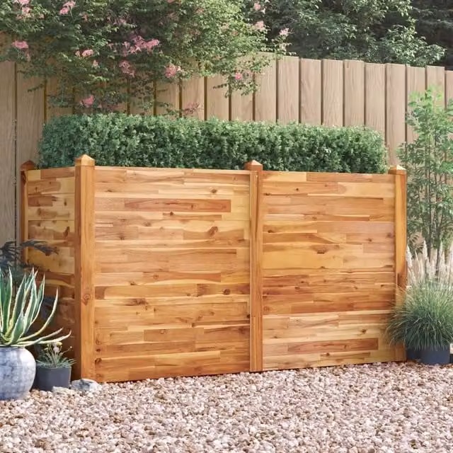 Berkfield Home Garden Wooden Raised Bed in Brown, W/D/H: 160 x 60 x 84 cm