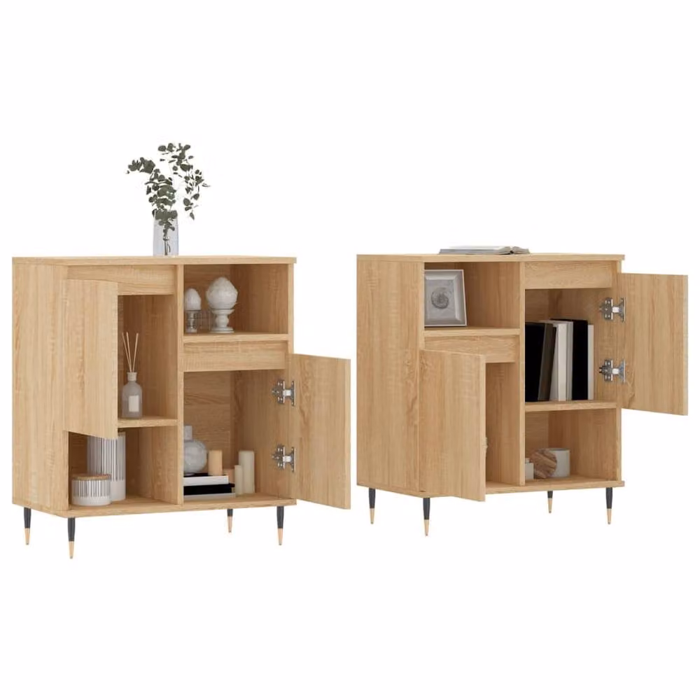 Berkfield Home Sonoma Oak Sideboards, 2 Piece Set in Light Oak – 2