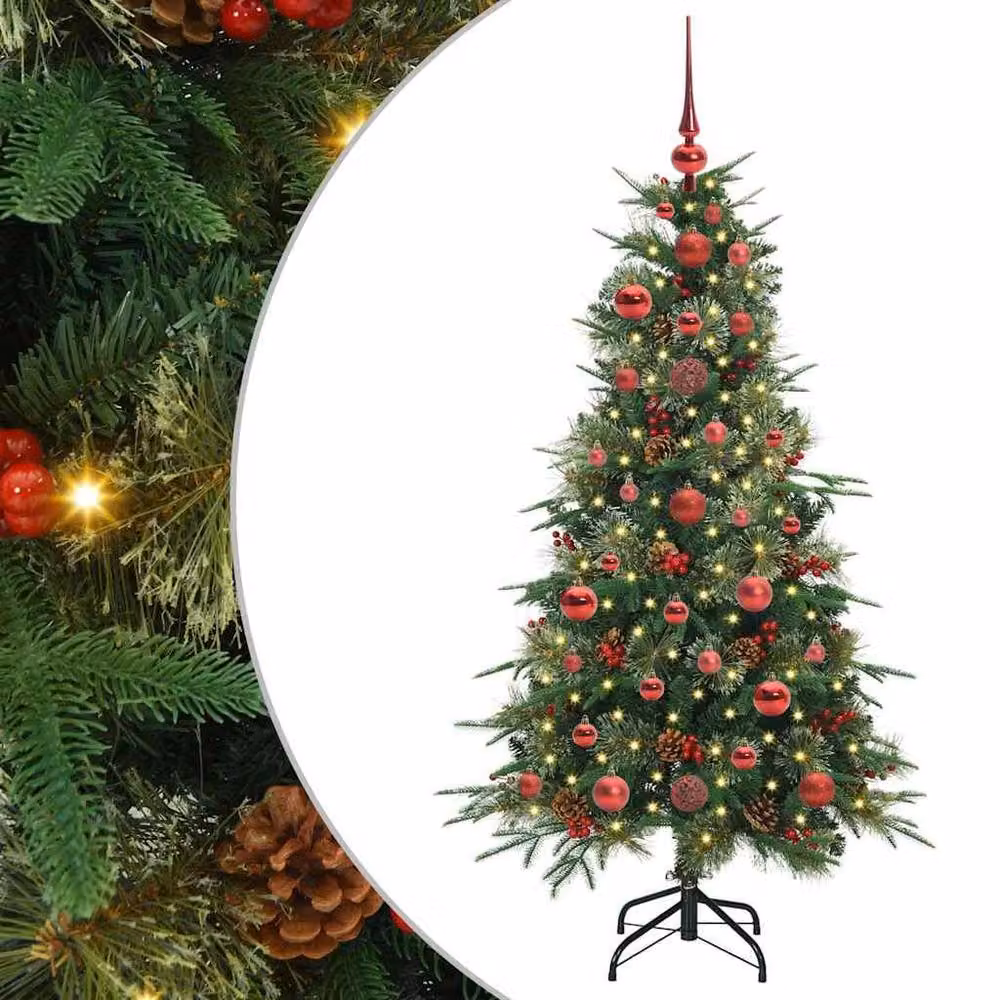 Berkfield Home Elegant Green Artificial Hinged Tabletop Christmas Tree, Height: 120 cm – 2