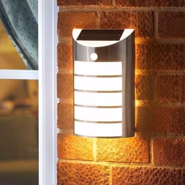 Marco Paul 2-Pack Solar Motion Activated LED Security Lights in Silver