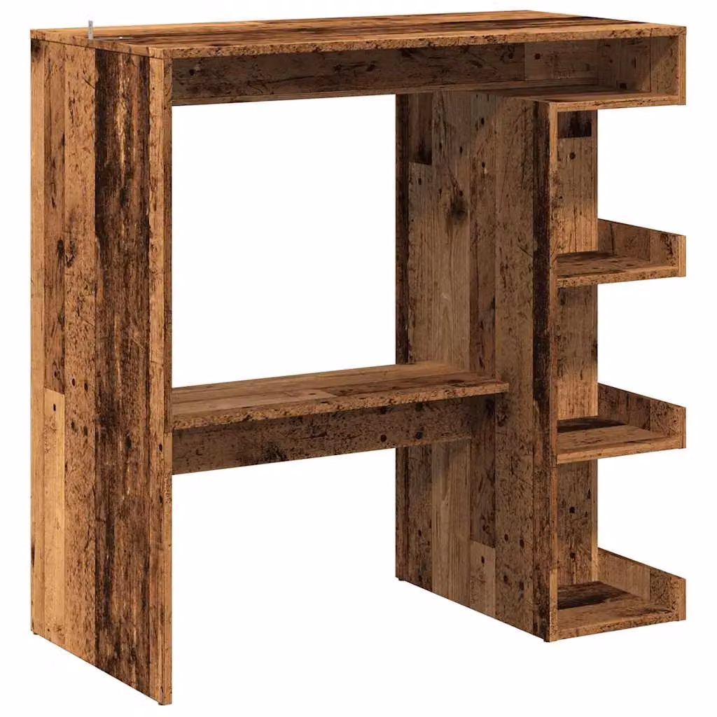 Berkfield Home Bar Table with Storage Rack in Brown, W/D/H: 100 x 48 x 101.5 cm – 5