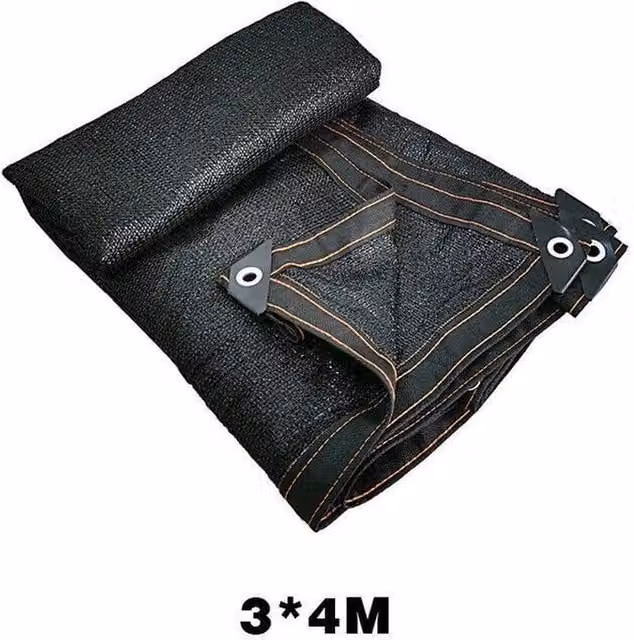 NESTLUNE UV Resistant Black HDPE Shade Sail Mesh Tarp, W: 100 cm, H: 15 cm