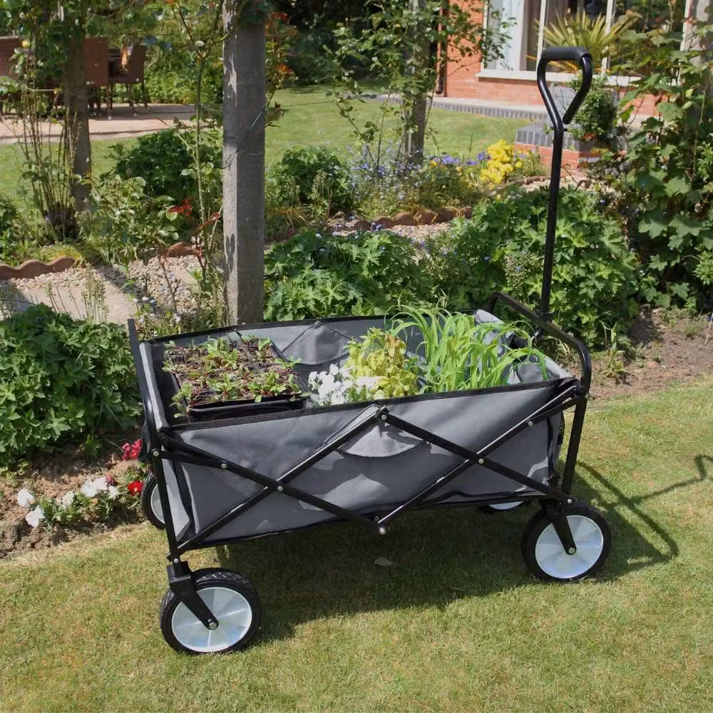 Monstershop Foldable Garden Cart in Grey Steel – 2