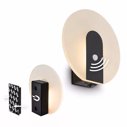 Briloner Sticklights Rechargeable LED Wall Light with Motion and Dusk Sensor, Black, W/D/H: 15.0 x 3.7 x 14.7 cm – 1