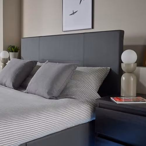 X Rocker AVA Upholstered Leather TV Bed with Underbed LED Lighting and Storage in Grey, Single 90 x 190 cm – 6