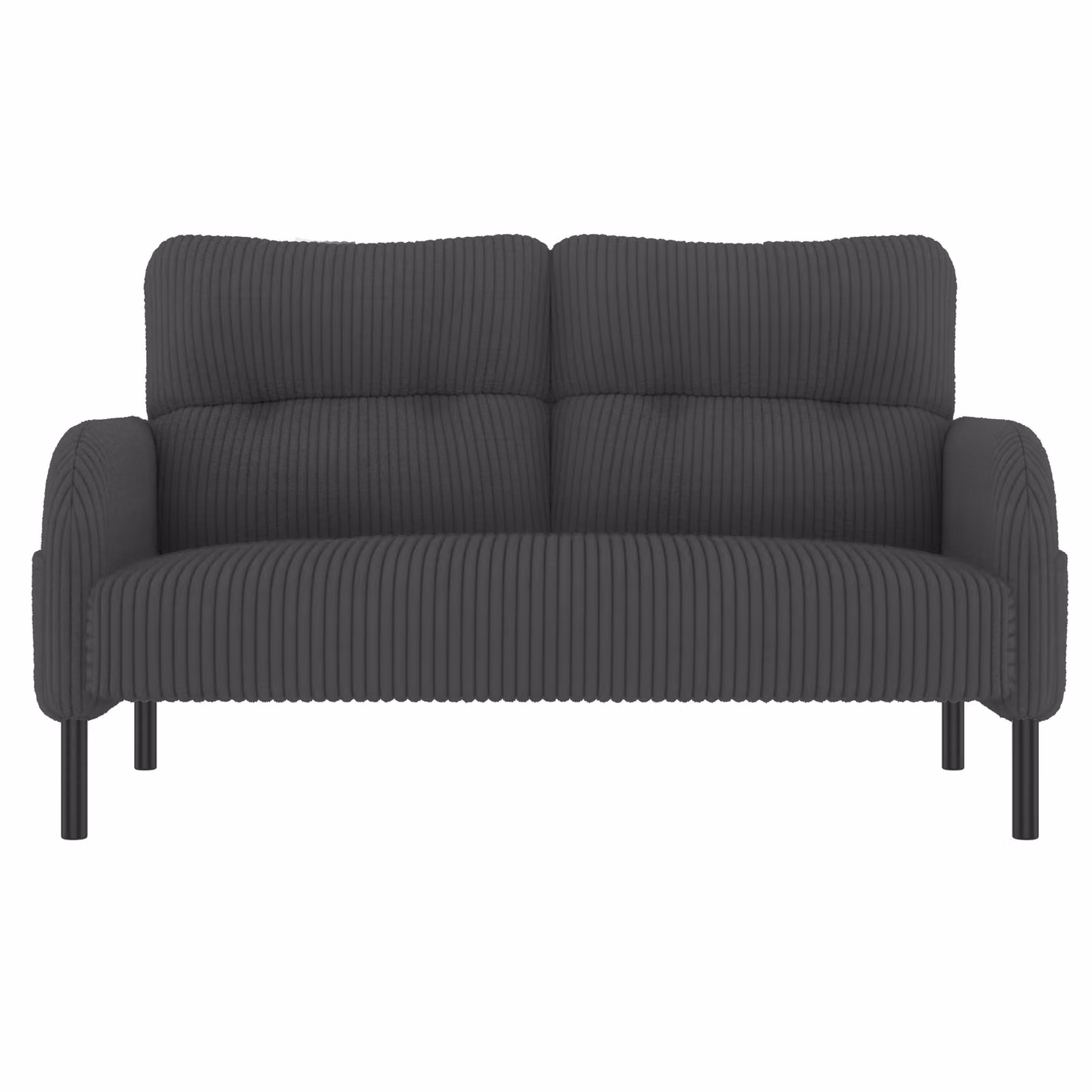 Aosom UK Modern Two-Seater Corduroy Sofa in Grey, W/D/H: 120 x 65 x 79 cm – 2