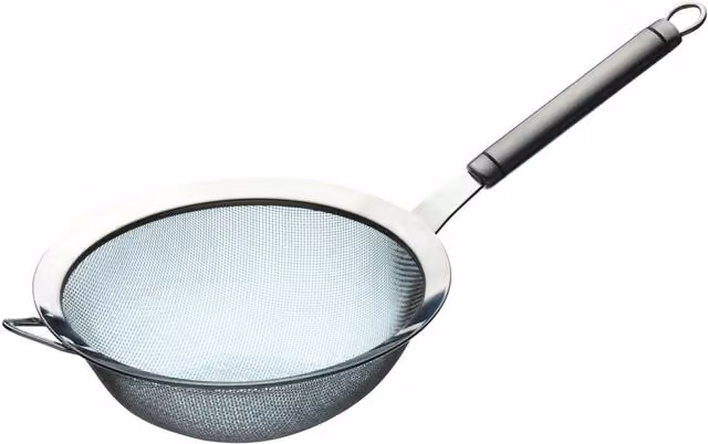 KitchenCraft Fine Mesh Round Stainless Steel Sieve, Silver, Diameter: 18 cm