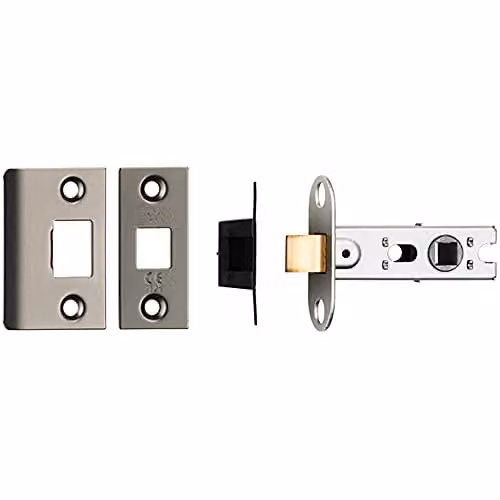 Loops 64mm Tubular Mortice Bolt Through Door Latch with Square Forends in Matt Bronze