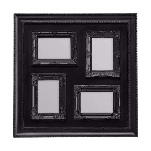 Orsina Multi Photo Frame in Black and Beige Plastic for 4 Photos – 2