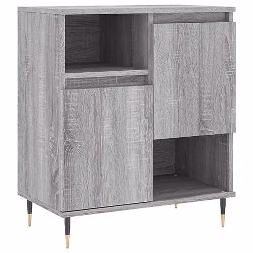 vidaXL Grey Sonoma Sideboard in Engineered Wood W/D/H: 60 x 35 x 70 cm – 1