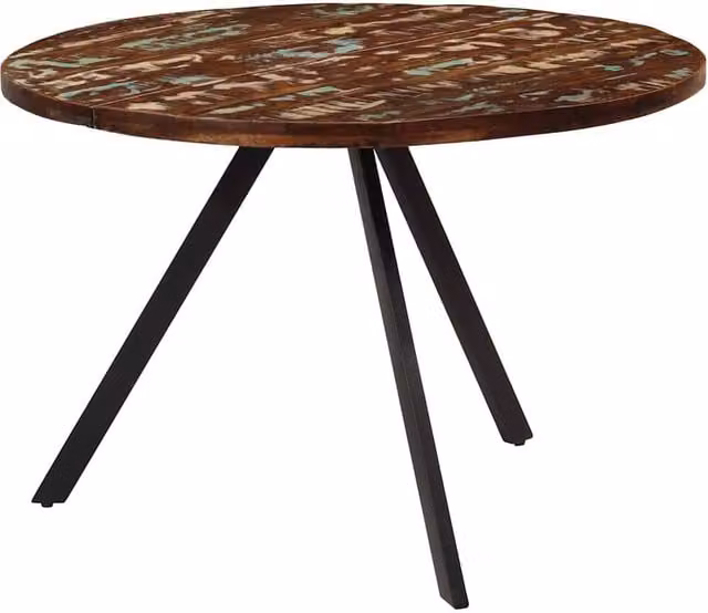 Berkfield Home Rectangular Dining Table in Brown Reclaimed Solid Wood W/D/H: 110 x 75 x 75 cm – 1