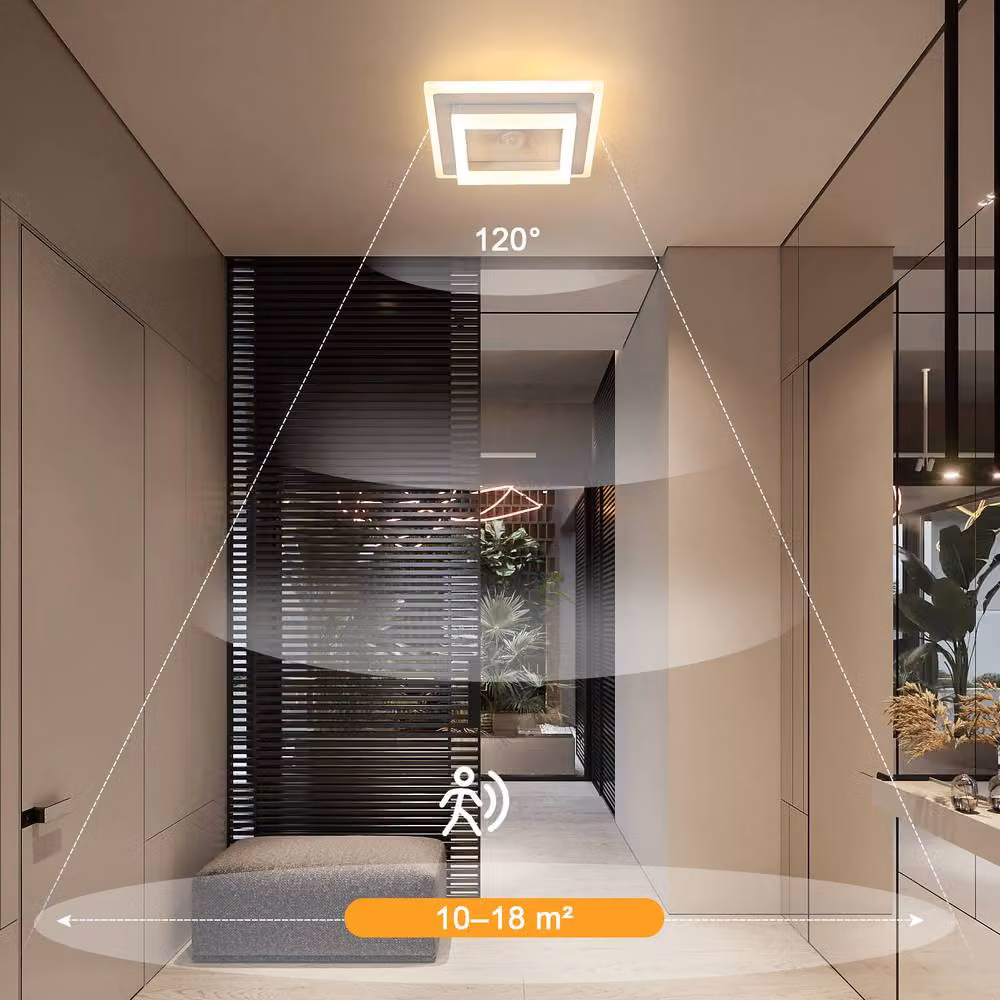 Goeco 24W LED Ceiling Light with Motion Sensor in White – 3
