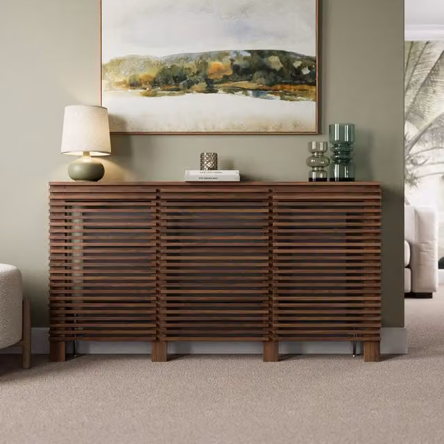 Temprazo Modern Brown MDF Wall Mounted Radiator Cover
