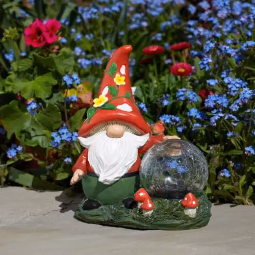 Pflanzen-Kölle Woodland Wizard Crackle Glove Solar Powered LED Garden Ornament, Multicolour, Height: 20.5 cm – 1