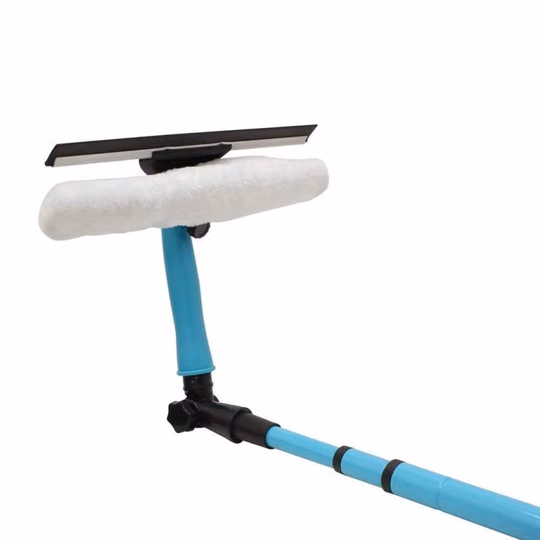 PAWNORA 3.5m Extendable Window Cleaning Squeegee System with Telescopic Handle in Blue and Multicolour
