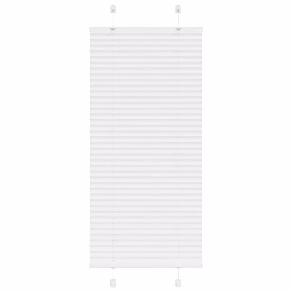 Berkfield Home Single Pleat Fabric Blind in White, W: 60 cm, H: 100 cm