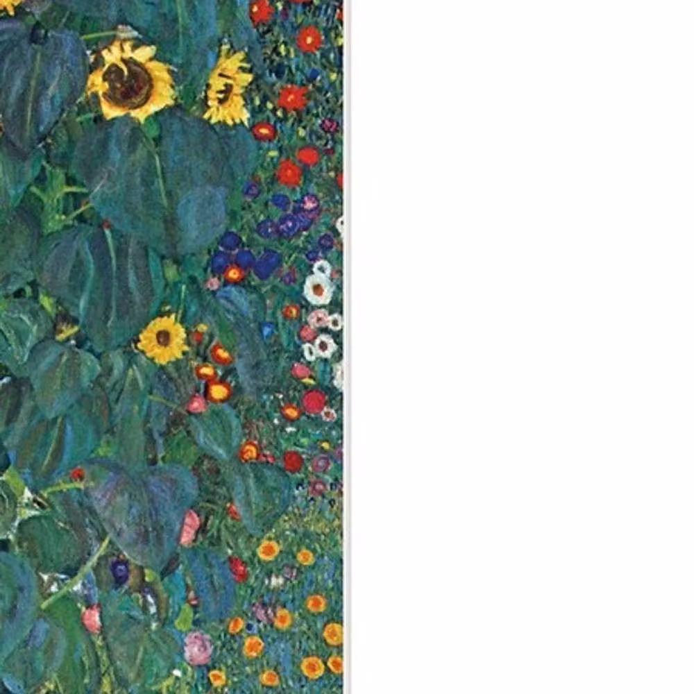 Gustav Klimt Garden Floral Art Nouveau Paper Poster in Green and Multicolour – 2