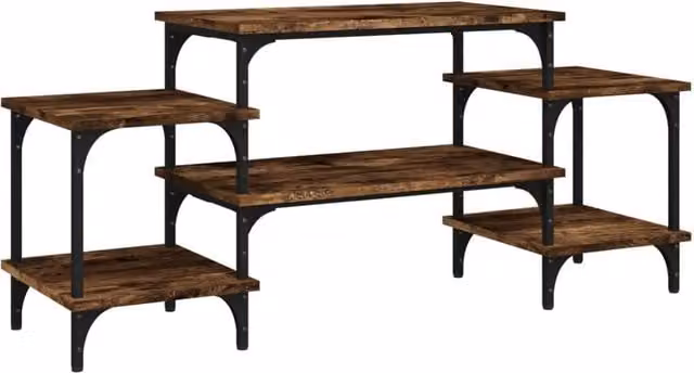 Berkfield Home Smoked Oak TV Cabinet in Brown, W/D/H: 117 x 35 x 52 cm – 1
