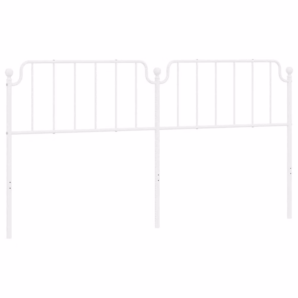 Berkfield Home Metal Headboard in White – 2