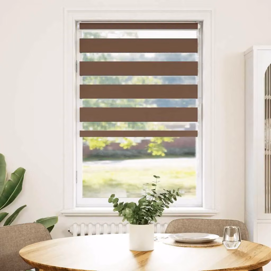 Berkfield Home Brown Zebra Blind with Animal Pattern, W: 80 cm, H: 150 cm – 2