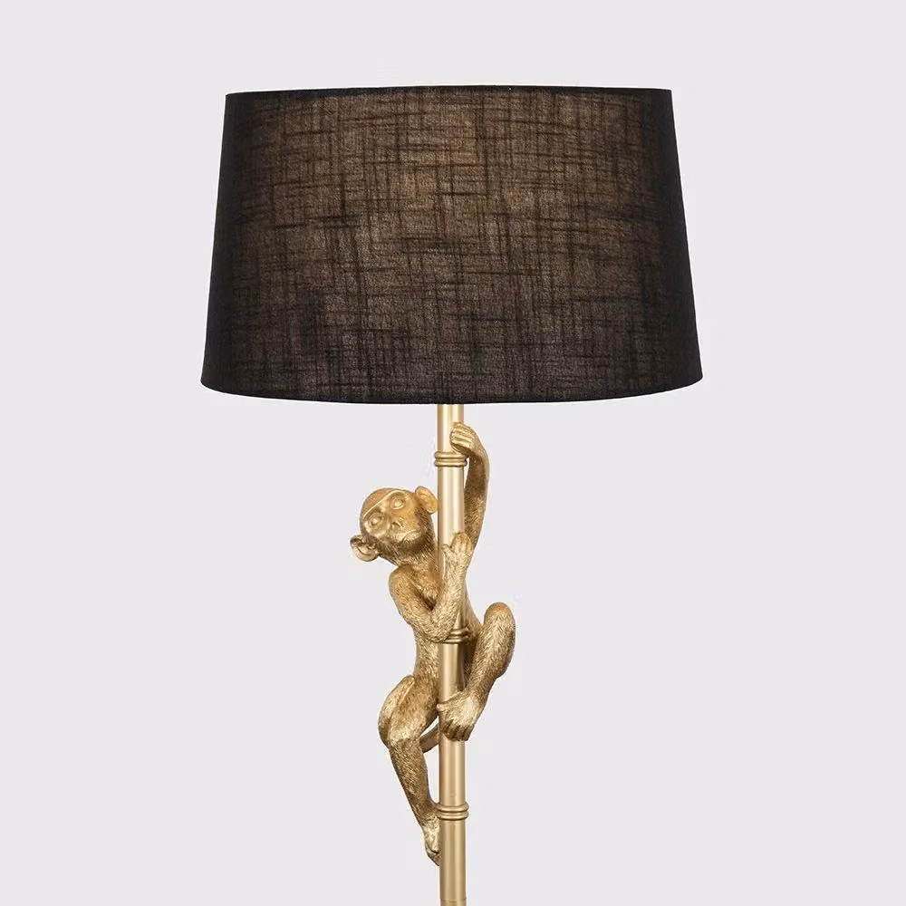 ValueLights Monkey Black and Gold Floor Lamp with Polyresin Detail – 3
