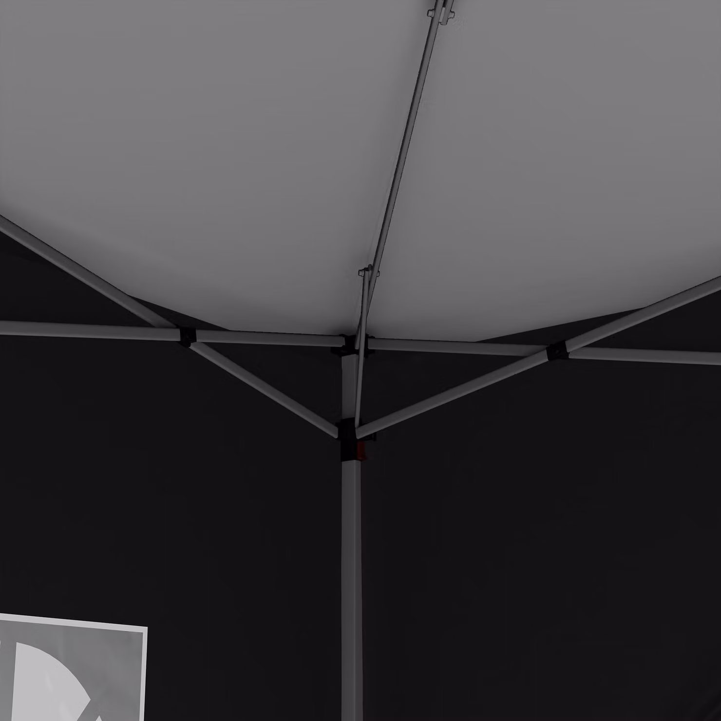Outsunny Black Pop Up Gazebo with Steel Frame and Windows, W/D/H: 300 x 300 x 258 cm – 8