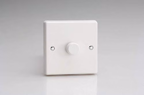 Varilight White PVC 1-Gang Leading Edge Dimmer Switch 400W