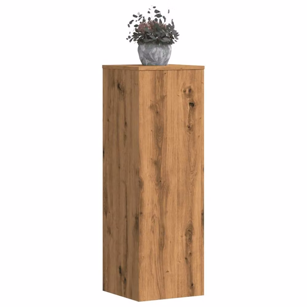 Berkfield Home Set of 2 Artisan Oak Plant Stands in Brown, W/D/H: 33 x 33 x 100 cm – 2