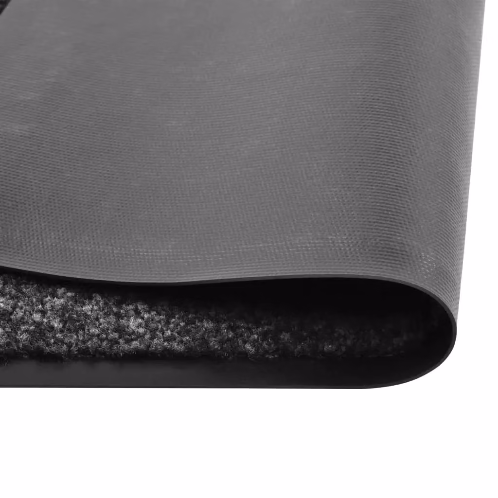 Berkfield Home Washable Non-Slip Black Doormat, W: 60 cm, D: 90 cm – 2