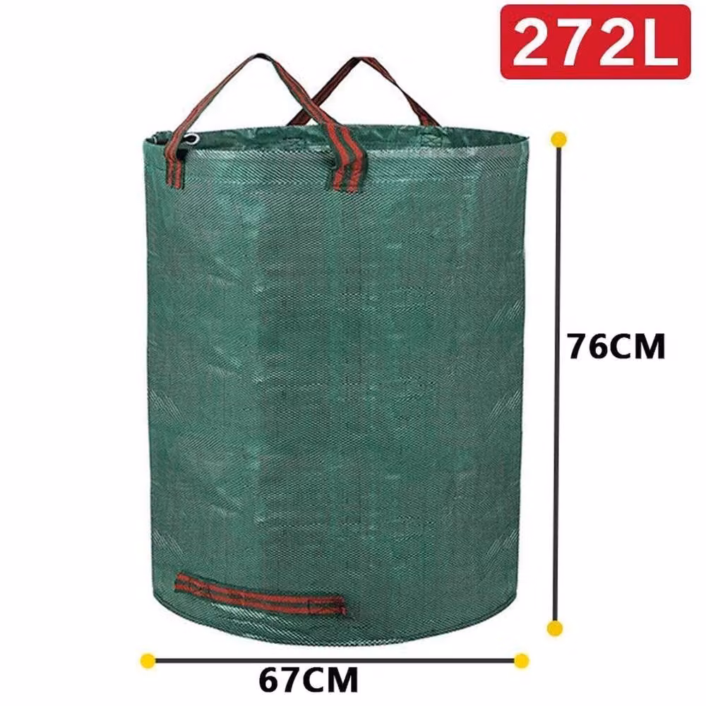 KORVIXA 2x 272L Heavy Duty Green Garden Waste Bags, W/D/H: 100 x 100 x 100 cm – 2