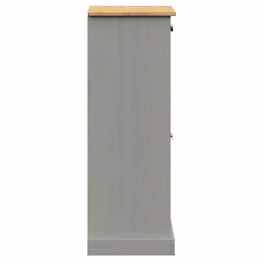 Berkfield Home VIGO Shoe Cabinet in Grey Solid Wood Pine, W/D/H: 60 x 35 x 96 cm – 3