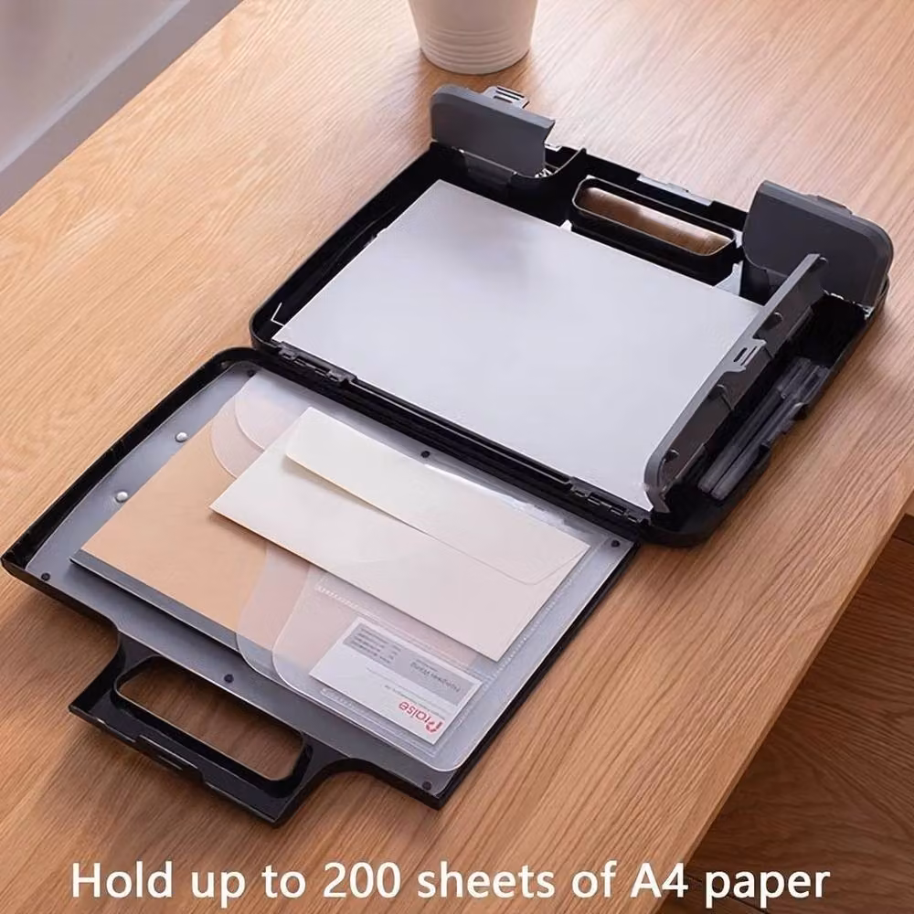 FLAVORA A4 Plastic Storage Clipboard and Legal Paper Folder in Black – 3