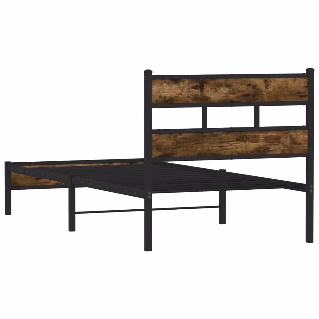 Berkfield Home Sonoma Oak Bed Frame with Headboard, Brown, W/D/H: 90 x 200 cm – 4