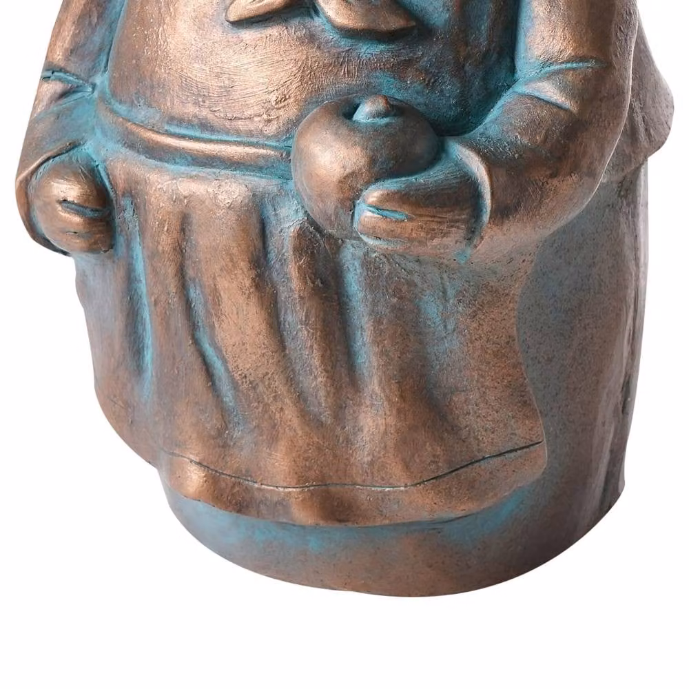Wyld and Coco Brown Ceramic Hedgehog Figurine, Height: 37 cm, Rustic Tabletop Decor – 3