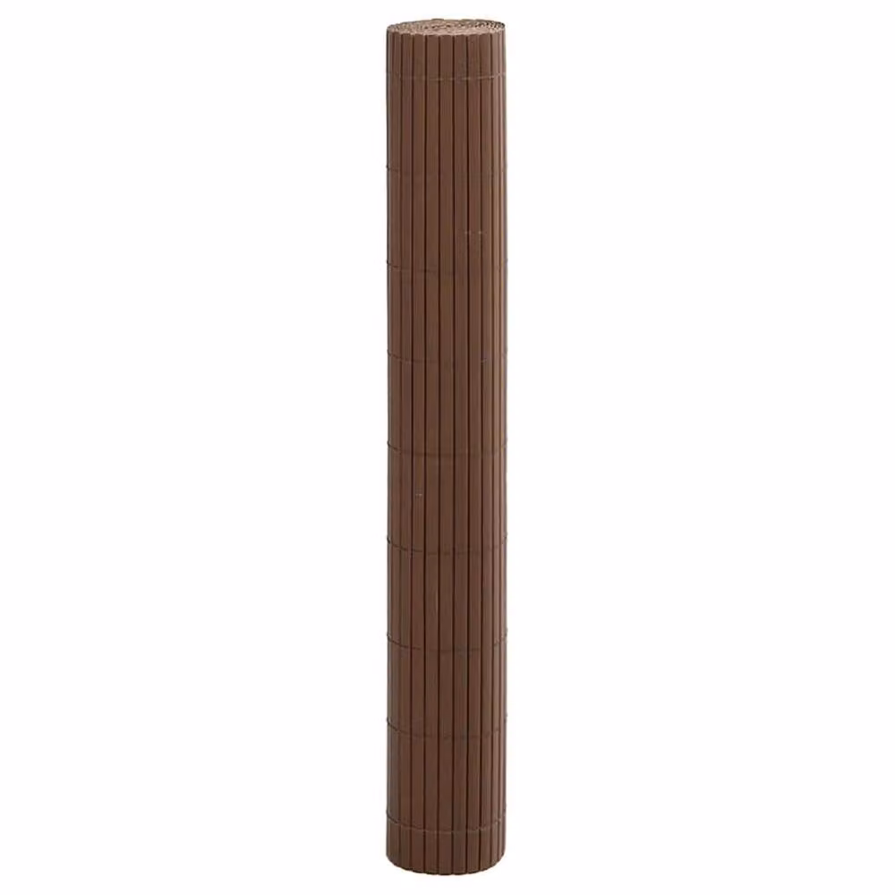 Berkfield Double-Sided Brown PVC Garden Fence Mat, H: 180 cm x W: 500 cm – 3