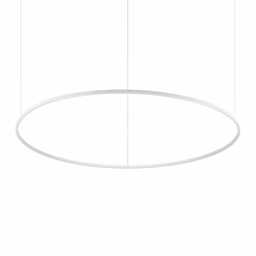 Ideal Lux Oracle Slim Round Integrated LED Pendant Ceiling Light, White, 2700K