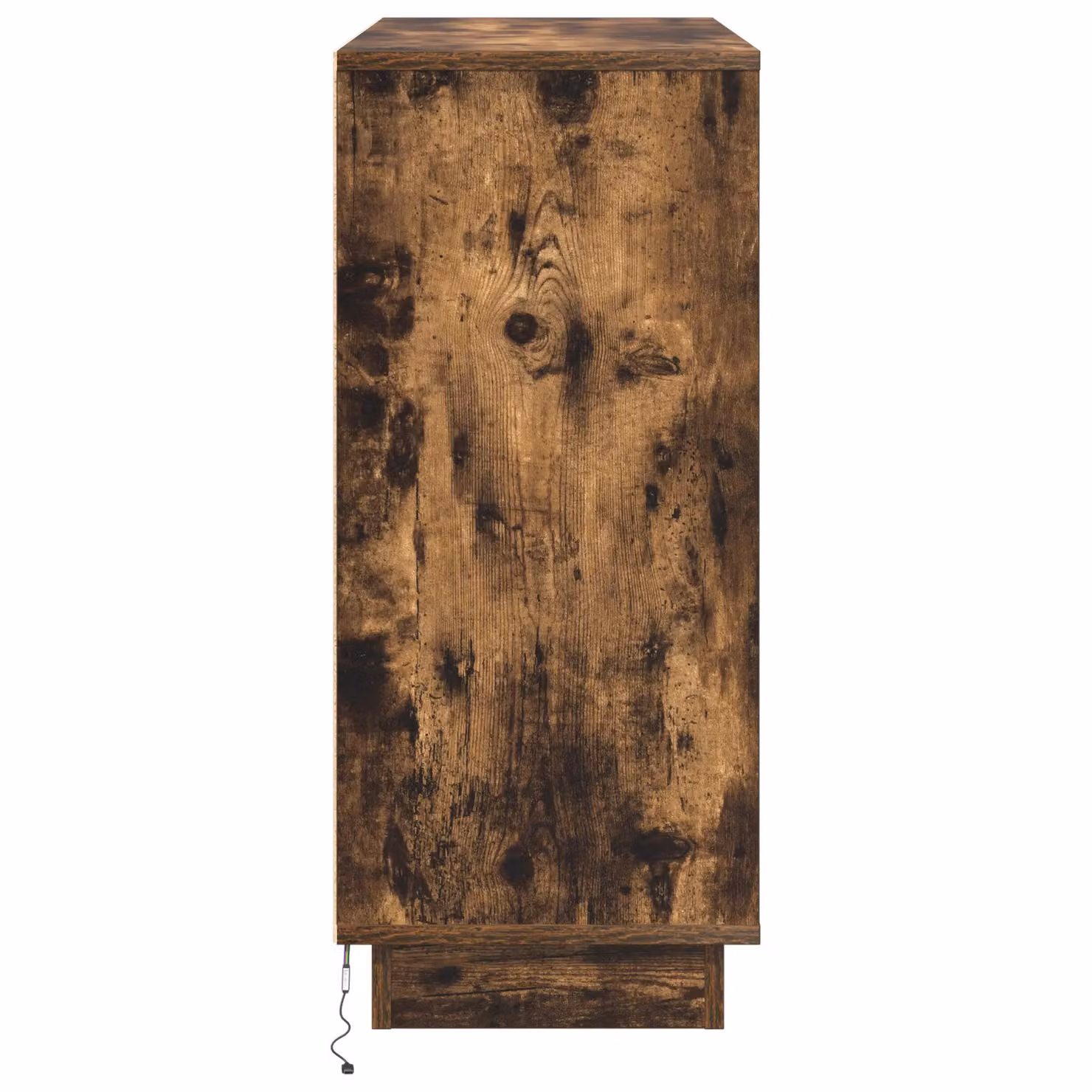 Berkfield Home Sideboard with Integrated LED in Smoked Oak Brown, W/D/H: 90 x 32 x 75 cm – 4