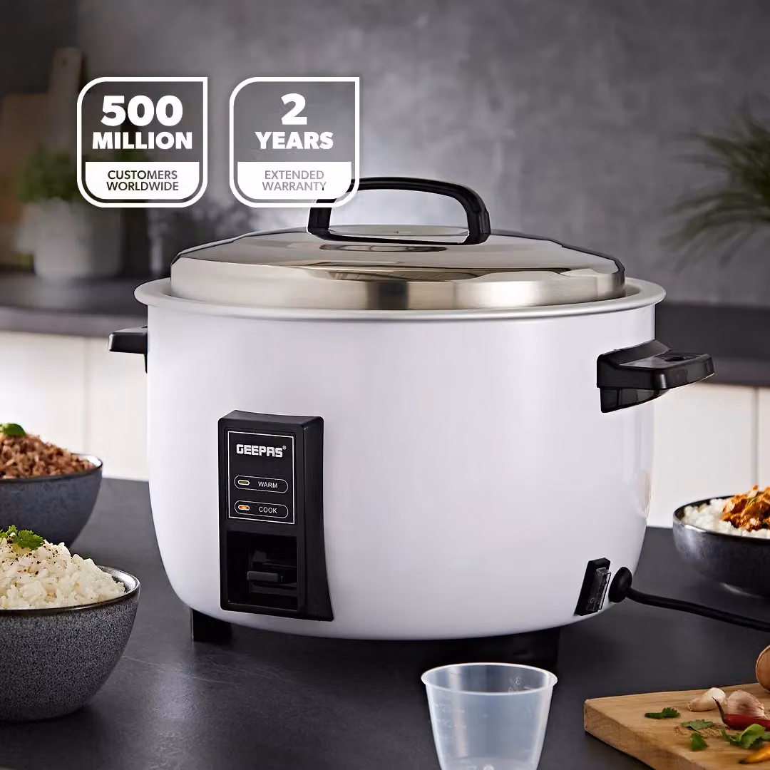 Geepas Commercial Rice Cooker, 4.2L, 1600W, White – 2