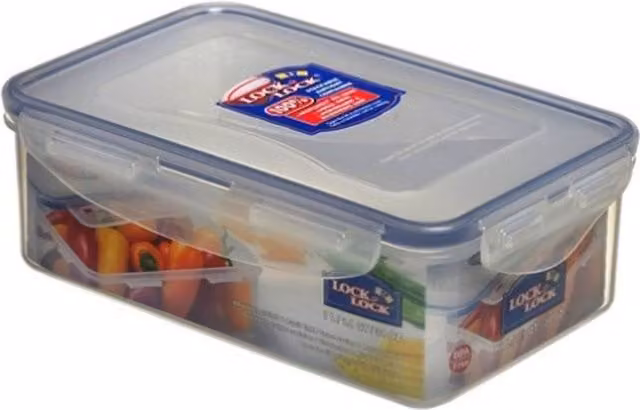 Lock & Lock Airtight and Leakproof Plastic Food Storage Container, Transparent, W: 10.8 cm, D: 8.8 cm, H: 4.8 cm – 1