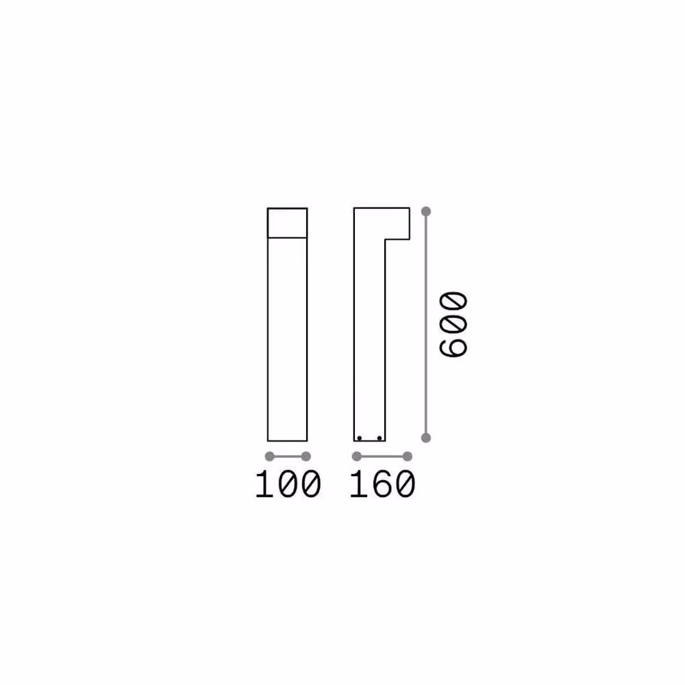 Netlighting Sirio Outdoor Bollard Light in Brown, 60 cm Height, 1x LED 1100lm 3000K Warm White, IP65 Rated – 2