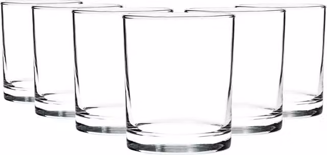 Argon Tableware Classic Whisky Tumbler Glasses, 280ml, Pack of 12, Transparent