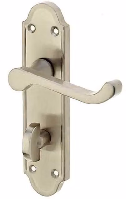 Golden Grace Chrome Bathroom Door Handle Set